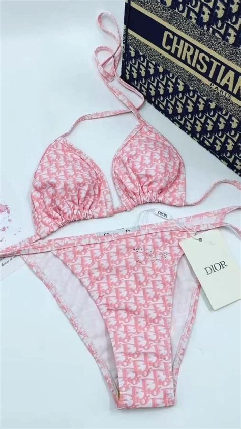 pink monogram dior bikini|dior swimwear for women.